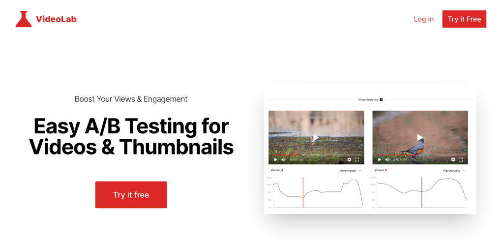 Grow your YouTube channel with VideoLab’s with Pre-Launch A/B Testing